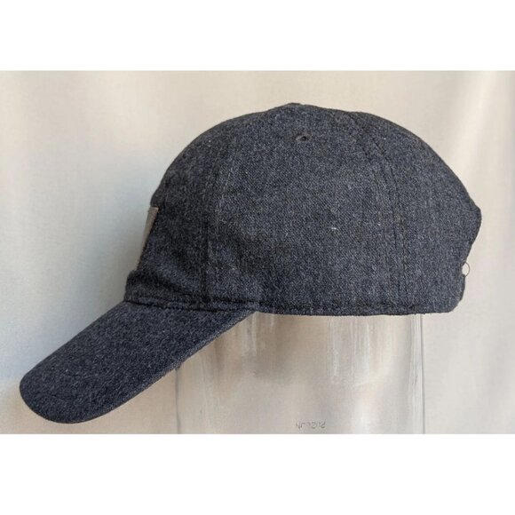 Vintage Levi's Wool Blend Gray Basebal Cap Leather Logo Slide Closure Unstructur - Picture 5 of 7